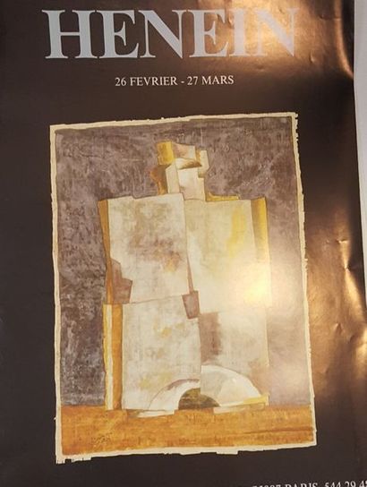 null Lot d'affiches d'exposition diverses : 

- Pierre Wemaere à la galerie moderne...