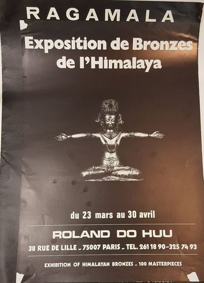 null Lot d'affiches d'exposition diverses :

- Maitres tibétains et bronzes de l'Inde...