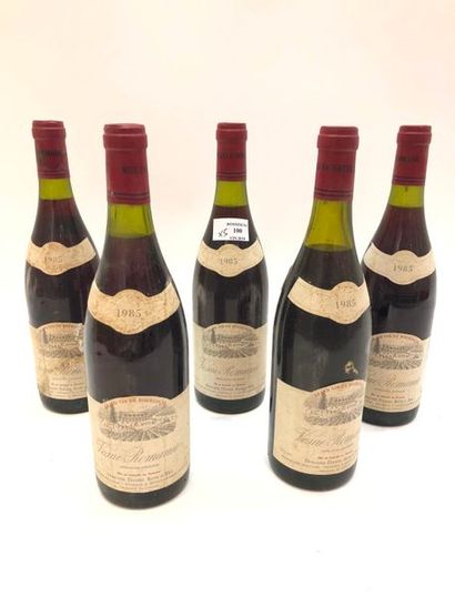 null 5 bouteilles VOSNE-ROMANÉE D. Rion 1985 (es, ela, 2 LB) 	

