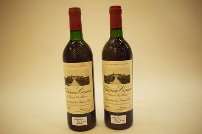 null 2 bouteilles CH. CANON, 1° Grand Cru St-Émilion 1988 (es, J) 	

