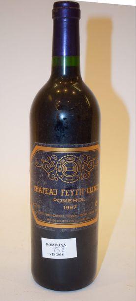 null 6 bouteilles CH. FEYTIT-CLINET, Pomerol 1997 (quelques fânées)