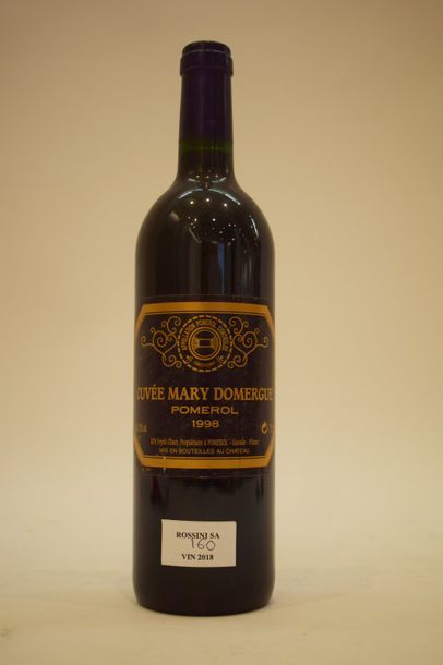 null 6 bouteilles CUVEE MARY DOMERGUE, pomerol 1998