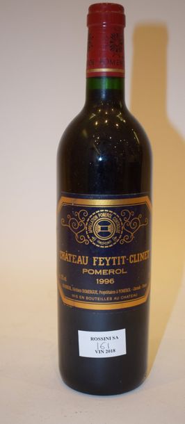 null 12 bouteilles CH. FEYTIT-CLINE, pomerol 1996 (5 elt) 