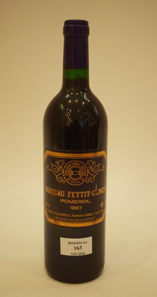 null 12 bouteilles CH. FEYTIT-CLINET, Pomerol 1997 (quelques fânées)