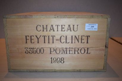 null 12 bouteilles CH. FEYTIT-CLINET, Pomerol 1998 cb