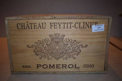 null 12 bouteilles CH. FEYTIT-CLINET, Pomerol 2000 cb



