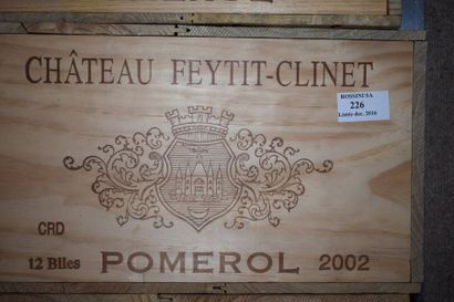 null 12 bouteilles CH. FEYTIT-CLINET, Pomerol 2002 cb