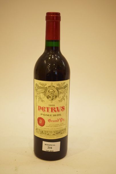null 1 bouteille PETRUS, Pomerol 1988 (etlt)