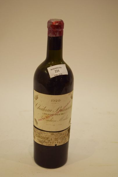 null 1 bouteille CH. BRANAIRE-DUCRU, 4° cru Saint-Julien 1929 (B) 



	

