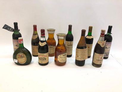 null 11 bouteilles VINS DIVERS (Grèce, USA, Hongrie, Israël, Allemagne) 				

