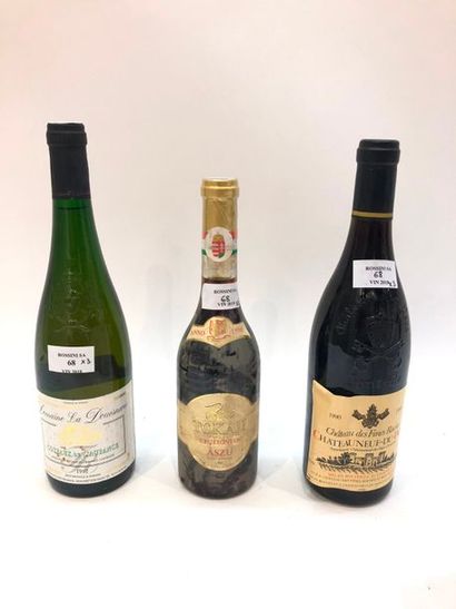 null Ensemble de 3 bouteilles 				

1 bouteille CHÂTEAUNEUF-DU-PAPE Fines Roches...