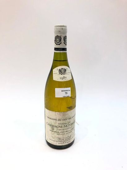 null 1 bouteille CHASSAGNE-MONTRACHET "Morgeot", L. Jadot 1987 (ea, Domaine du Duc...