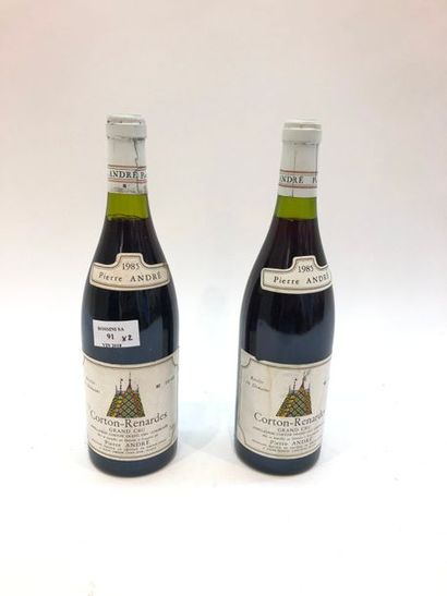 null 2	bouteilles 	CORTON 	"Renardes", 	P. André 	1985	 (etlt) 	

