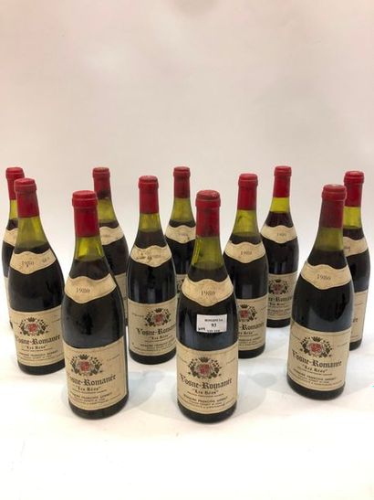 null 11	bouteilles 	VOSNE-ROMANÉE 	"Les Réas", 	F. Gerbet 	1980	 (es, 3 TLB, 7 LB,...