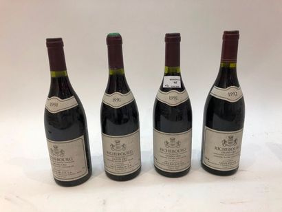 null 4 bouteilles RICHEBOURG, Liger-Belair 	(3 de 1991, 1 caps gonflée; 1 de 1992)...