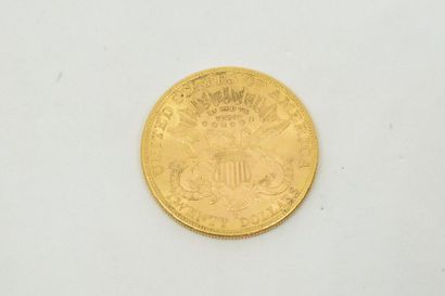 null 1 pièce en or de 20 dollars "Liberty Head - Double Eagle" (1892 S)

TTB. 

Poids...
