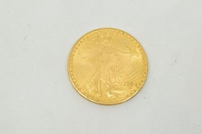 null 1 pièce de 20 dollars "Saint-Gaudens - Double Eagle" (1924). 

TTB. 

Poids...