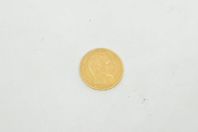 1 pièce en or de 20 francs Napolèon III tête...