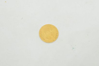 1 pièce en or de 10 francs Napolèon III tête...