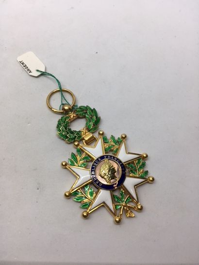 null Médaille de Commandeur de la Légion d’Honneur, Ve République, en argent doré...