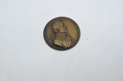 null [ DUPRE ] 

Médaille en bronze à patine brune à l'effigie de Pierre de Conti...