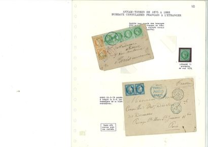null Exceptionnelle collection d'histoire postale de l'INDOCHINE couvrant la période...