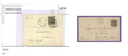 null 2 Lettres IG MAIL MATTER / PEKIN sous le timbre de FRANCE N°97 Ø, SHANGHAI FRANCAIS...