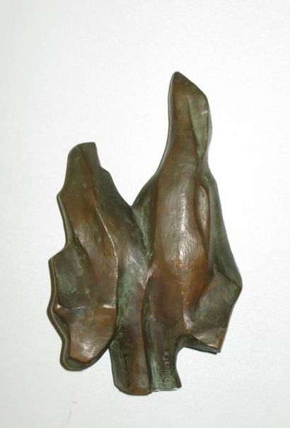 LONGUET Karl Jean, 1904-1981 Métamorphe Bronze à patine brun vert (usures), signé...