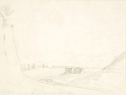 CARUELLE D'ALIGNY Théodore, 1798-1871 Environs de Rome, la vallée des aqueducs Mine...