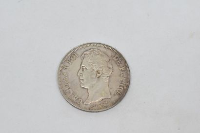 null Charles X (1824-1830) 5 Francs 1827. Lille. G644. Presque superbe.