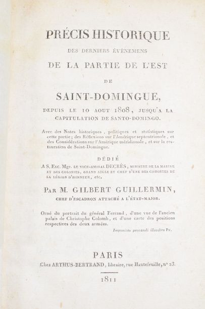 null GUILLERMIN DE MONTPINAY (Gilbert). Précis historique des derniers événemens...