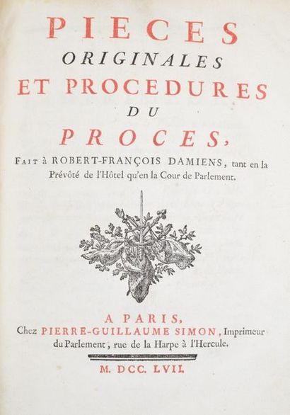 null DAMIENS. — Pièces originales et procédures du procès, fait à

Robert-François...