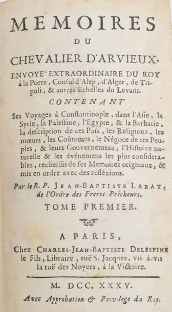 LABAT (Jean-Baptiste). Mémoires du chevalier...