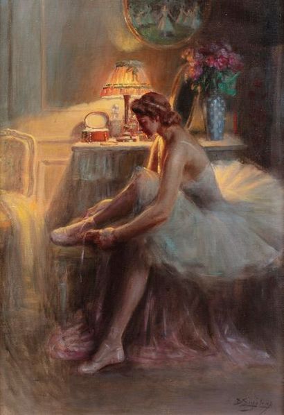 null ENJOLRAS Delphin, 1857-1945

Ballerine

huile sur toile (petit accident)

signée...
