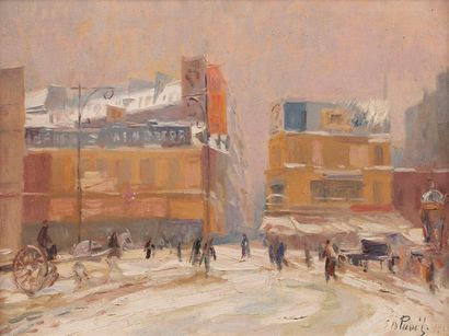 null PAVIL Élie Anatole, 1873-1948

Place Blanche en hiver, 1920

huile sur toile

signée...