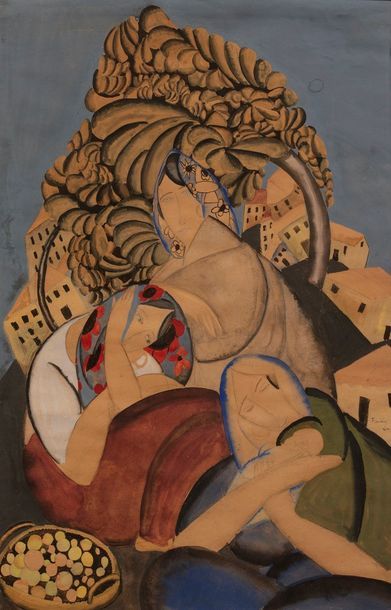 null SMITH Francis, 1881-1961

Trois femmes dans un paysage cubisant

aquarelle et...