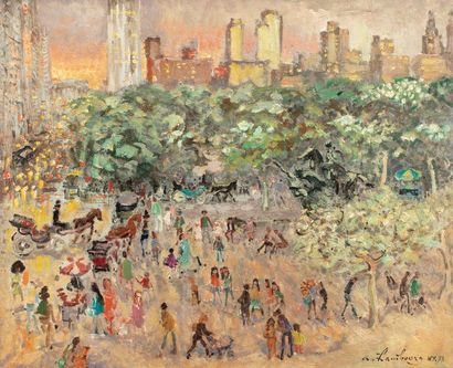 null HAMBOURG André, 1909-1999

Grand Army Plazza, New-York, 1973

huile sur toile

signée,...