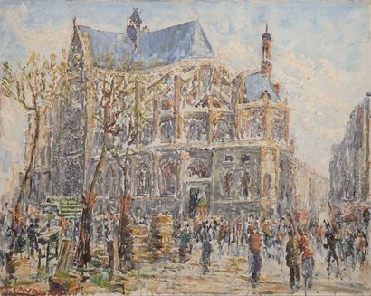 null LAVAL Fernand, 1886-95-1966

Place animée à l'église, 1951

huile sur toile...