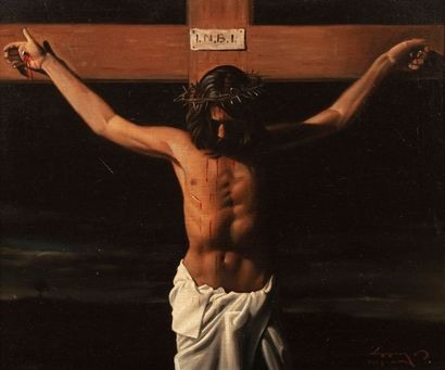 null ANGELOS, né en 1943

Crucifixion, 1983

huile sur toile

signée et datée en...