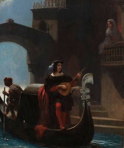null BARD Jean Auguste, 1812-1861

La sérénade au clair de lune, Venise

huile sur...