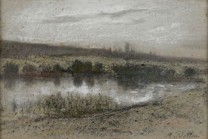 null VOLLON Antoine, 1833-1900

Bords de rivière

pastel sur papier gris (rousseurs)

signé...