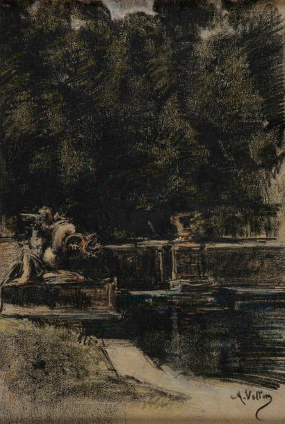 null VOLLON Antoine, 1833-1900

Sculpture au bord du bassin

fusain sur papier gris

signé...