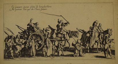 null Jacques CALLOT (1592 - 1635) 

Les Bohémiens en marche : l'Arrière-garde, planche...
