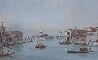 null GUARDI Giacomo
Venise 1764 - id. ; 1835

1- Vue de San Giobbe avec l'île de...
