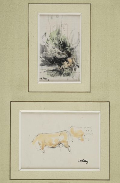 null VOLLON Antoine, 1833-1900

Vaches et arbre - Vaches au pré

deux dessins aquarellés...