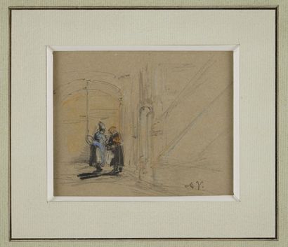 null VOLLON Antoine, 1833-1900

Deux paysannes - Couple sur un banc

deux dessins...