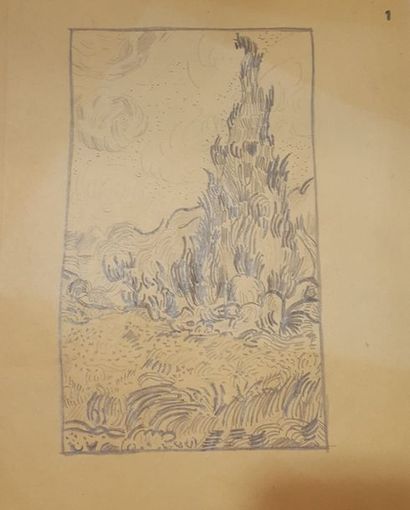 null Lot comprenant : 

WERY Émile Auguste (1868-1935)

Bretonne devant la mer

Lithographie...