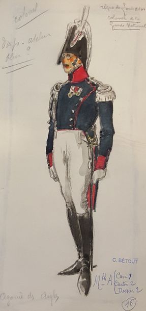null BETOUT Charles (1869-1945)

Colonel de la Garde Nationale (règne de Louis XVIII

Général...