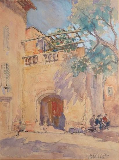 null DE FRANCISCO Pietro, 1873-1969

Terrasse à Saint-Tropez

aquarelle

signée et...