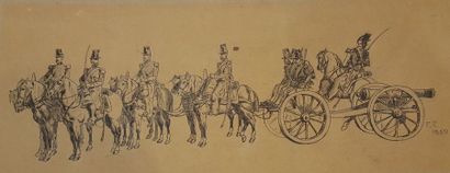 null ECOLE XIXeme siècle

Cuirassier cavalerie lourde, 1er empire, 1859

Encre et...